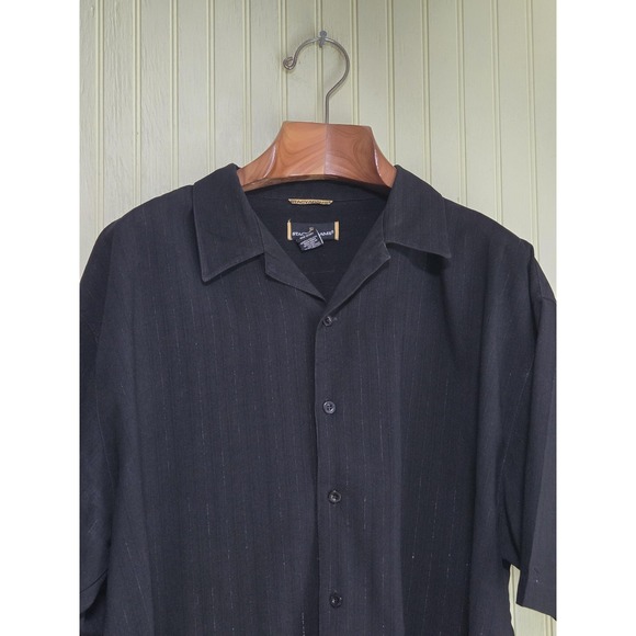 Stacy Adams Shirt Mens 2XL Button Up Short Sleeve Embroidered Polyester SA - Picture 1 of 9